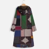 Amazon's new Autumn/Winter 2022 collection features a patchwork color-blocking fleece cotton coat and a long, hooded, zipped women's dress with a ethnic style Application Scenario